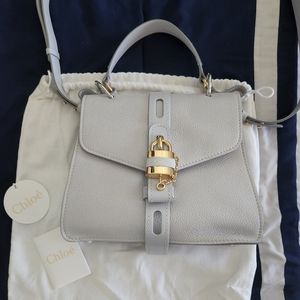 AUTHENTIC Light Blue Cloud Chloe Leather Shoulder Bag